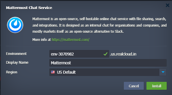 mattermost setup with 1 click