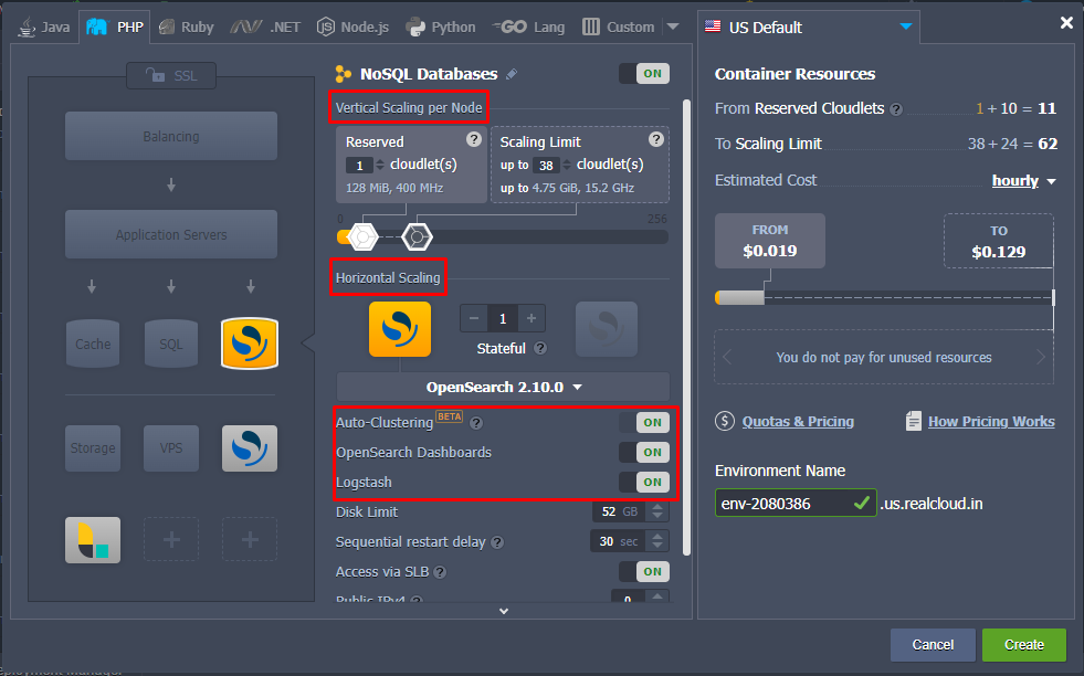 opensearch install cluster 1 click